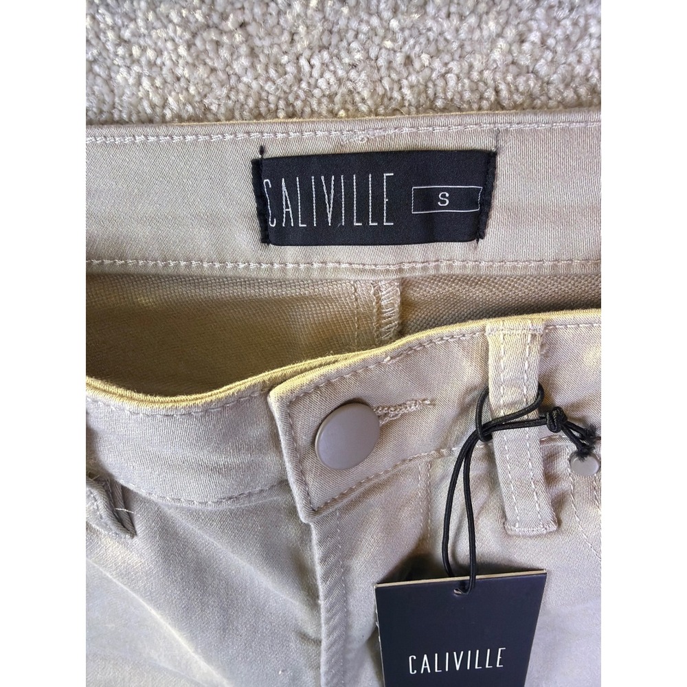 CALIVILLE Chino Shorts Men Small (29x6.5) Beige Stretch Casual Preppy Summer NEW - Picture 3 of 7
